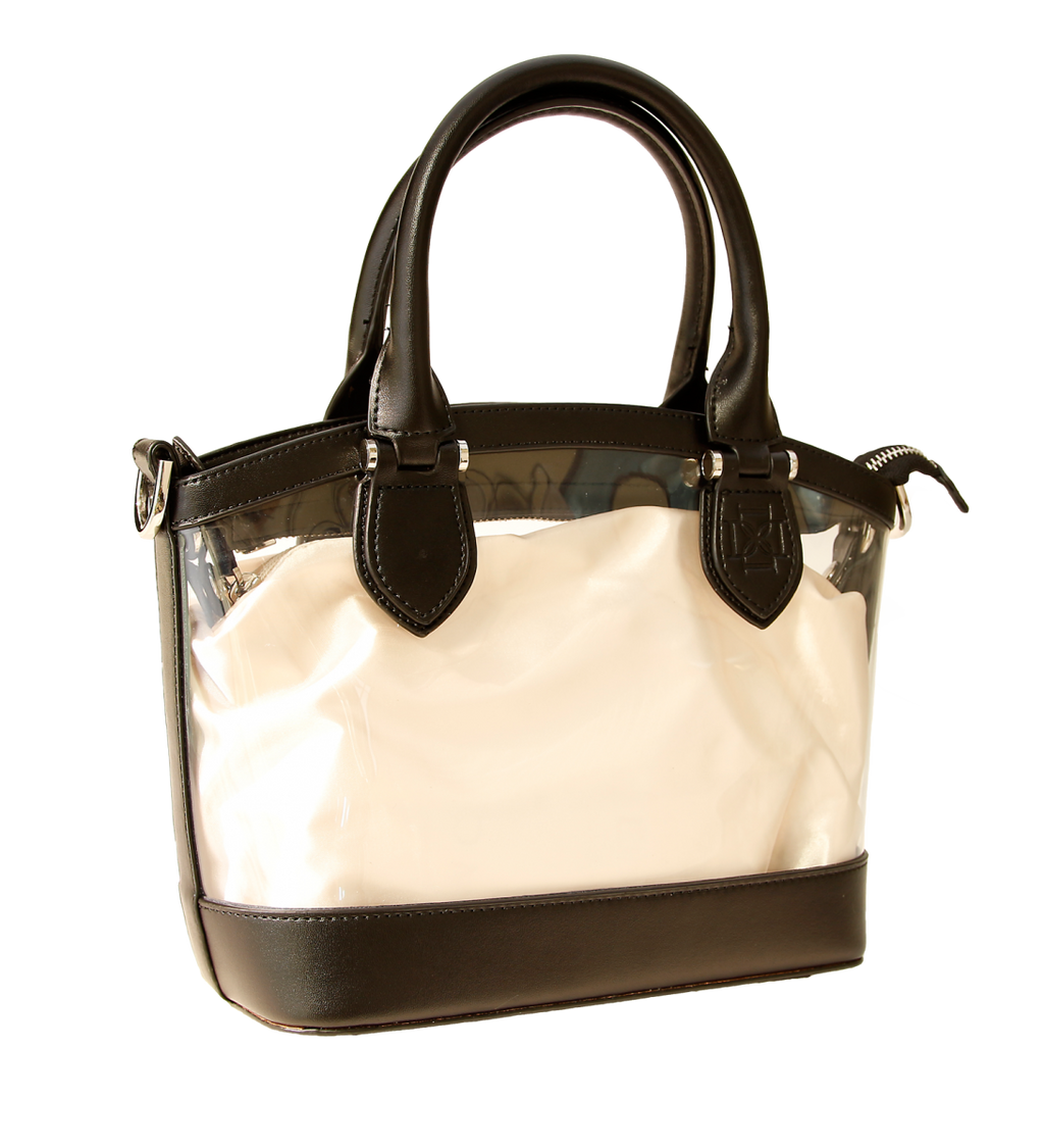 D Handbags Black Leather Trim