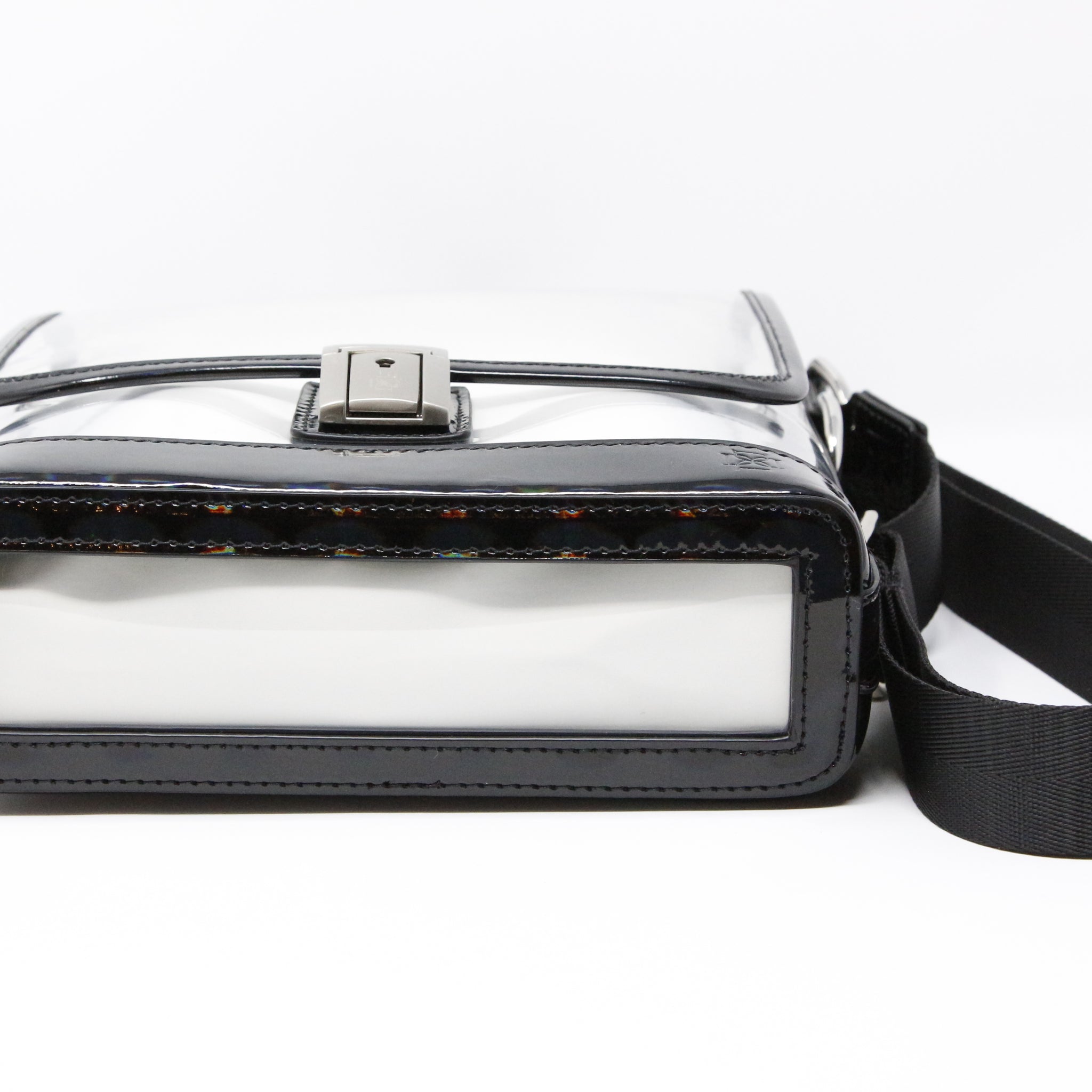 Messenger (Black Holographic Leather, Platinum Liner) - Buy with Prime