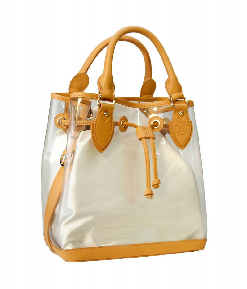 D Tote - Tan Leather Trim Solid Base